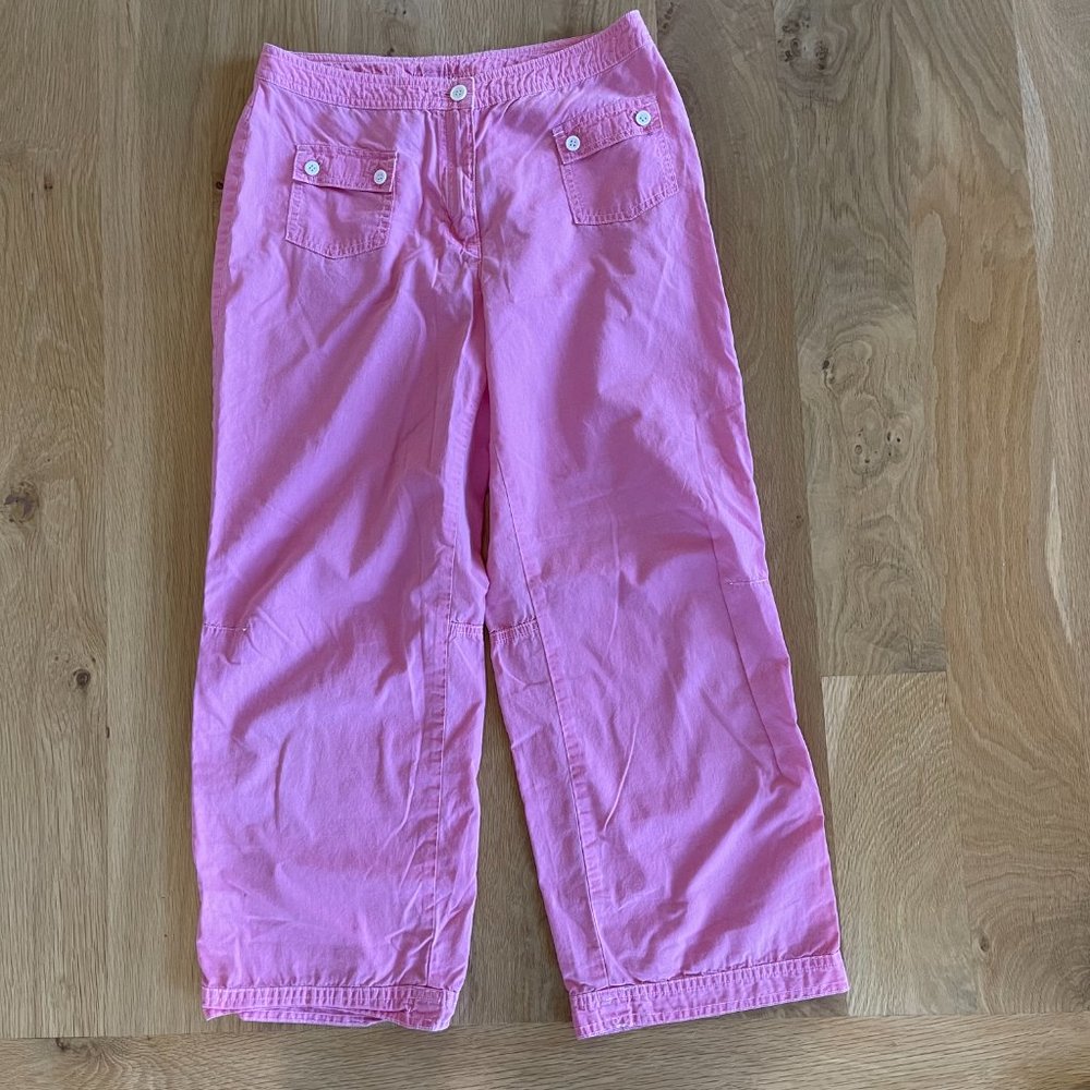 J. JILL Womens Gorgeous Pink Pants zipper front (Size 4)